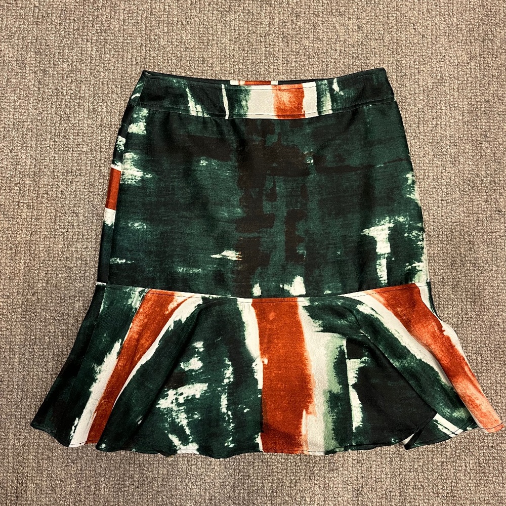 Samantha Sung London 100% silk fit and flare skirt